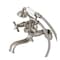 Kingston Brass KS245SN Tub Wall Mount Clawfoot Tub Faucet with Hand Shower, Brushed Nickel KS245SN - alternate 1